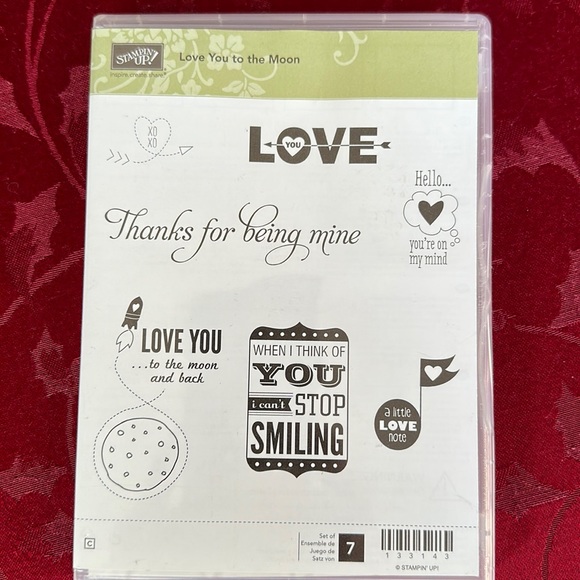 Stampin’ Up! RETIRED Love You to the Moon Stamp Set - Picture 1 of 3
